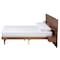 Baxton Studio Graham Mid-Century Ash Walnut Finished Wood Queen Size Platform Bed with Built-In Nightstands 226-12893-ZORO - alternate 10